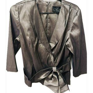 Alex Evenings Women's Stretch Taffeta Blouse, Size M